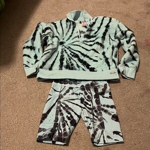 Justice Aqua Mist and Black Tie-Dye Set